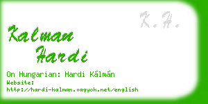 kalman hardi business card